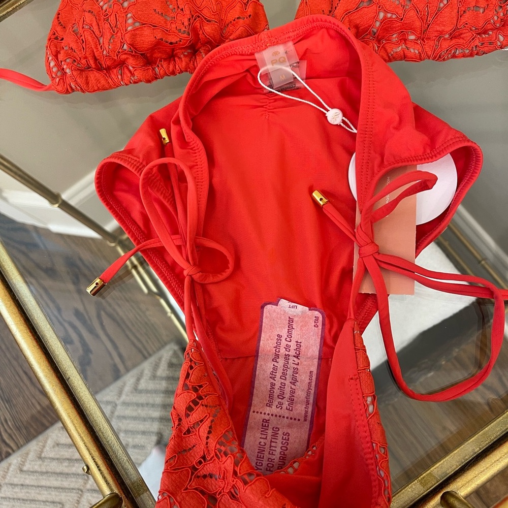 PQ Swim Vibrant Red Lace Bikini - Picture 3 of 4